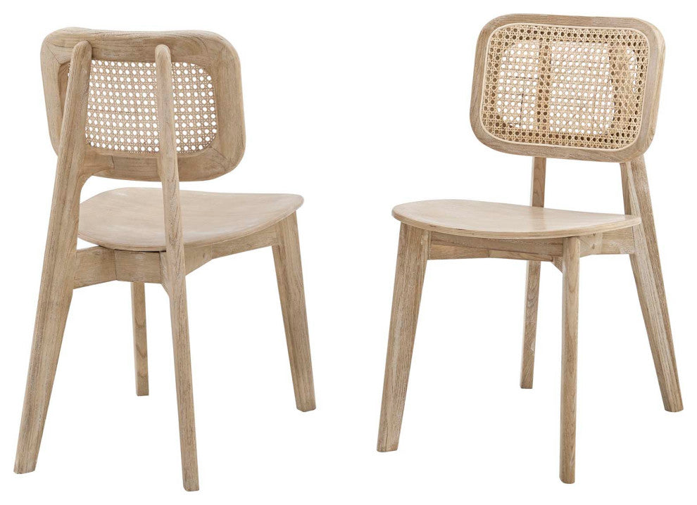 Side Dining Chair, Set of 2, Gray, Wood, Modern, Cafe Bistro Hospitality