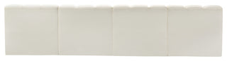 Arc Vegan Leather Upholstered 4-Pc. Modular Sofa, Cream
