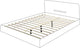 Geri Velvet Upholstered Bed, Cream, Queen