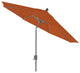 9' Round Push Tilt Market Umbrella, Grey Frame, Sunbrella, Rust