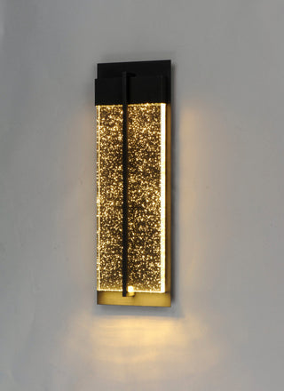 Maxim 56194 Cascade 21" LED Bubble Glass Wall Sconce - Black / Bubble Glass