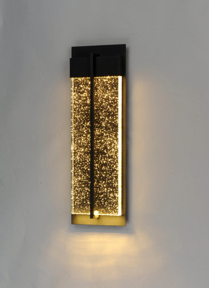 Maxim 56194 Cascade 21" LED Bubble Glass Wall Sconce - Black / Bubble Glass