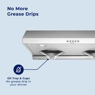 Hauslane | Chef Series Range Hood C100 30" Under Cabinet Kitchen Extractor