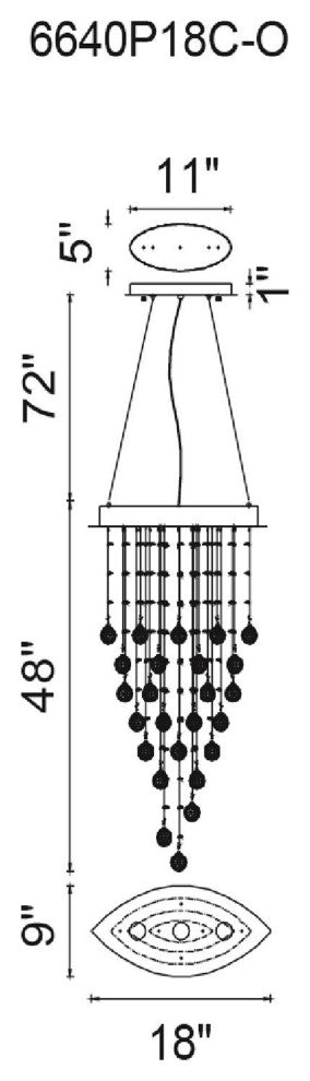 Robin 3 Light Down Chandelier With Chrome Finish