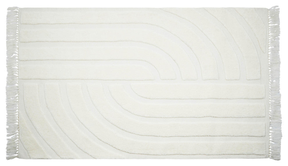 Loop White 5' x 8' Area Rug