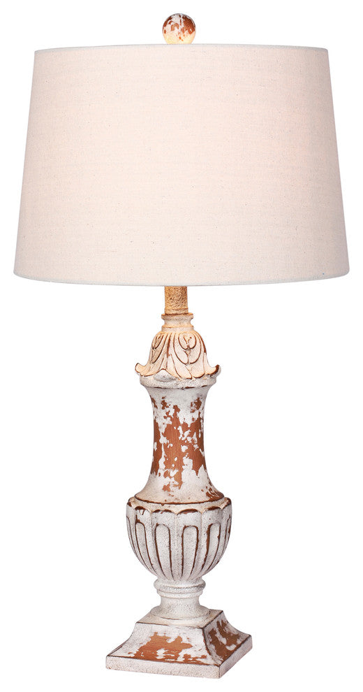 Urn Resin Table Lamp, Antique Metallic, 29.5"
