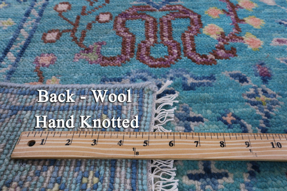 Hand Knotted Turkish Oushak Wool Rug 4' 1" X 6' 0" - Q15329