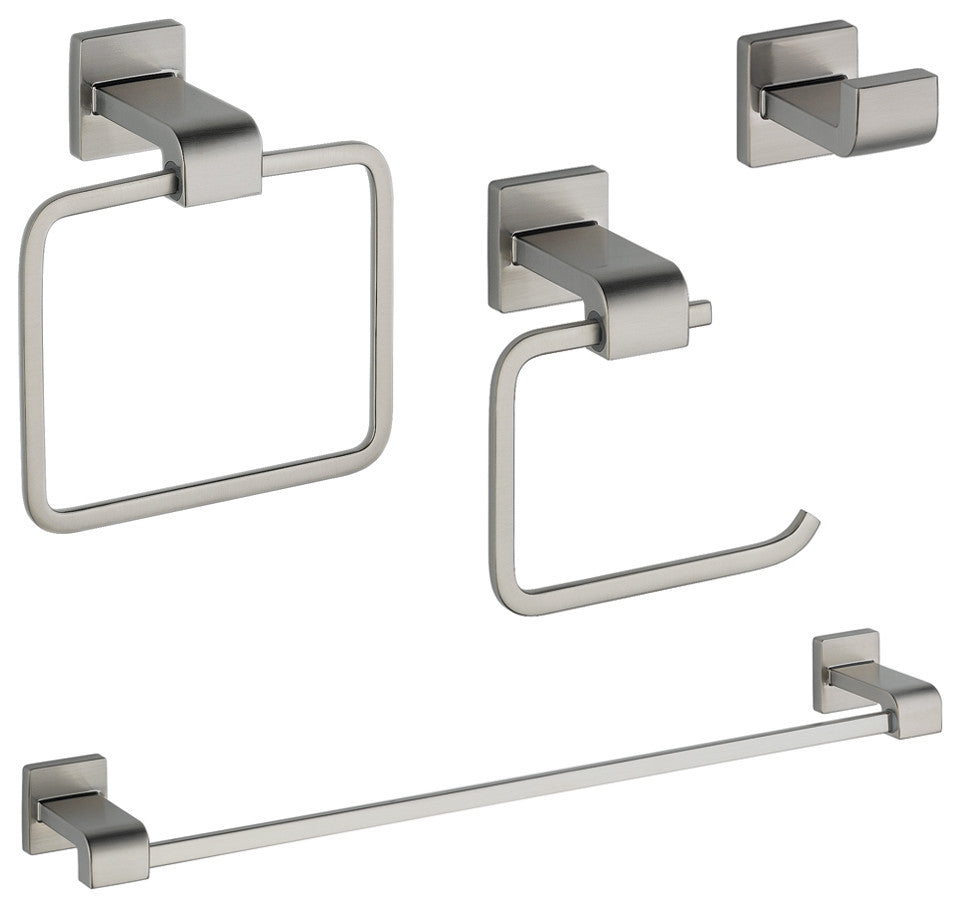 Delta Arzo 4-Piece Accessory Kit, Stainless