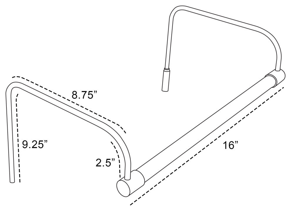 16" Slim Line Frame Light, Chrome With Dimmable Direct Wire Kit