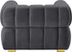 Gwen Velvet Upholstered Chair, Gray, Chair