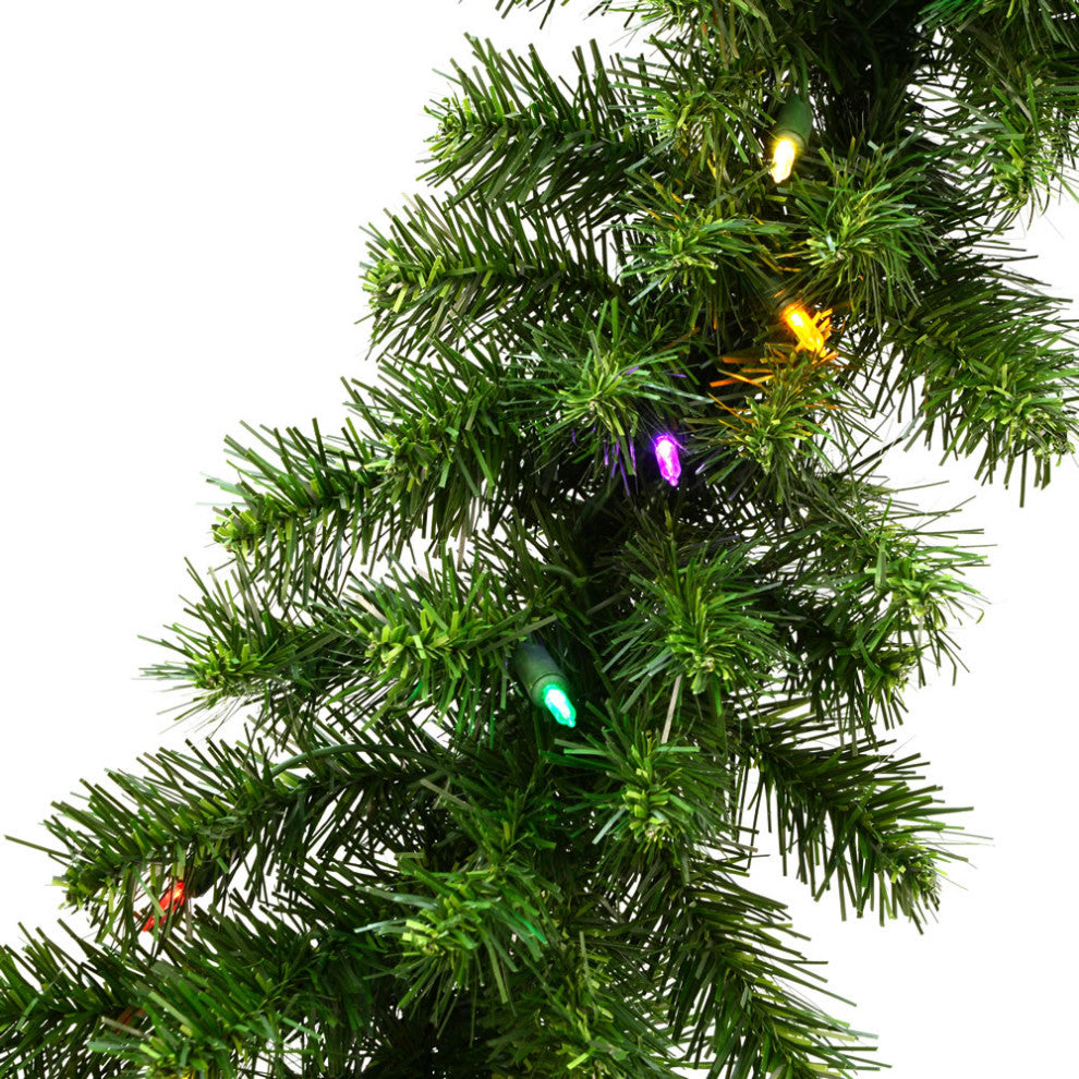 Vickerman A808811Led 9' Douglas Fir Christmas Garland, Multi-Colored Led Lights