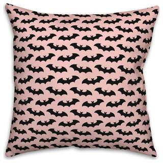 Bats On Pink Pattern 20x20 Throw Pillow