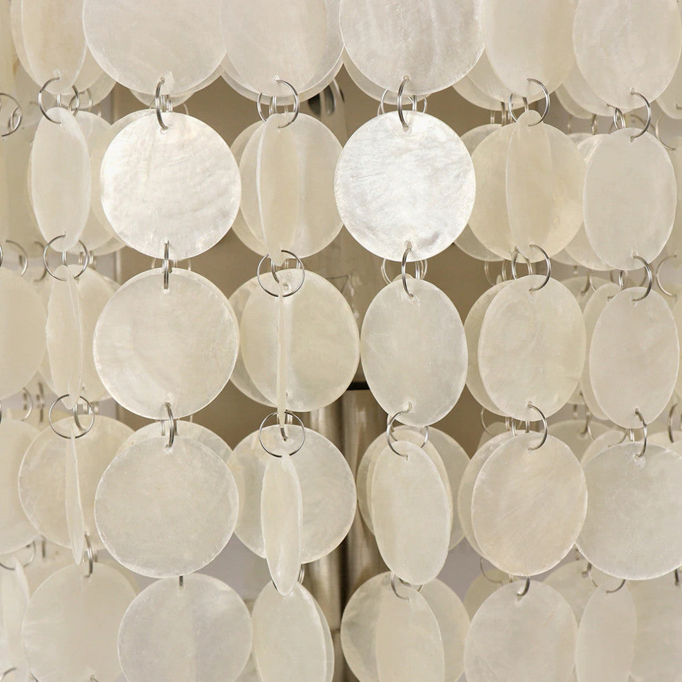 Modern White Natural Shell LED Wall Lamp For Bedroom, Cafe