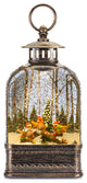 Snow Globe With Bird Wearing Santa Hat