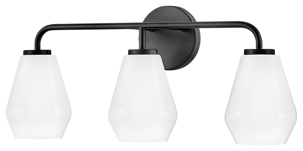 Lark Gio 24" Three-Light Bath Vanity Fixture, Black
