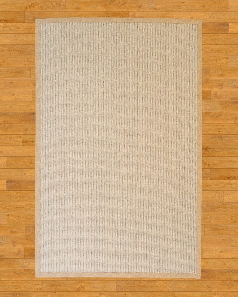 Natural Area Rugs 100% Recycled Fiber Secton Beige Grey PET Rug, 6' X 9'