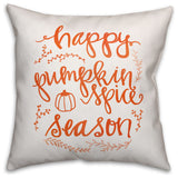 Pumpkin Spice Season Throw Pillow, 18"x18"
