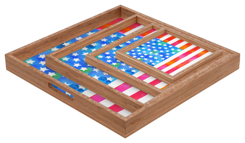 Betsy Olmsted Old Glory Patriot Square Tray