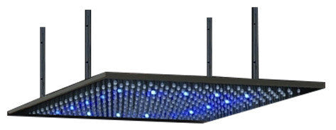 Fontana 40" Oil Rubbed Bronze Color Changing LED Rain Shower Head, Solid Brass