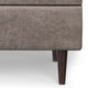 Shay Mid Century Small Coffee Table Storage Ottoman, Distressed Grey Taupe