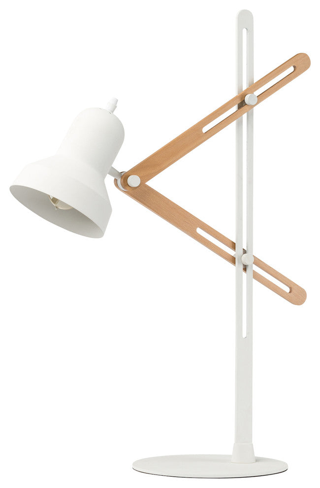 Jethro Metal Table Lamp, White