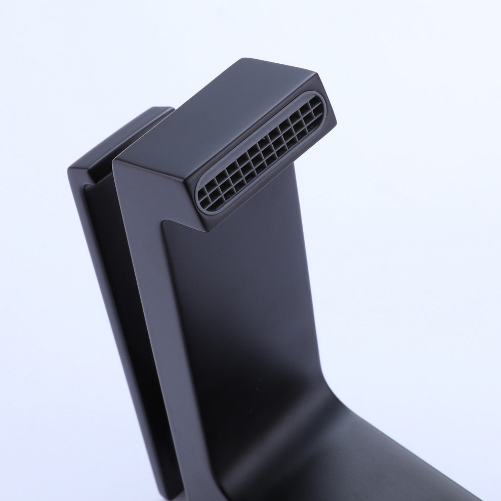 Deck Mounted Single Hole Bathroom Sink Faucet, Matte Black