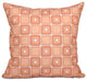 Square Pop, Geometric Print Pillow, Coral, 18"x18"