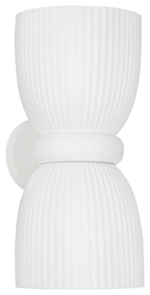 Capital Lighting 656121 Mallory 2 Light 17" Tall Wall Sconce - Ceramic White