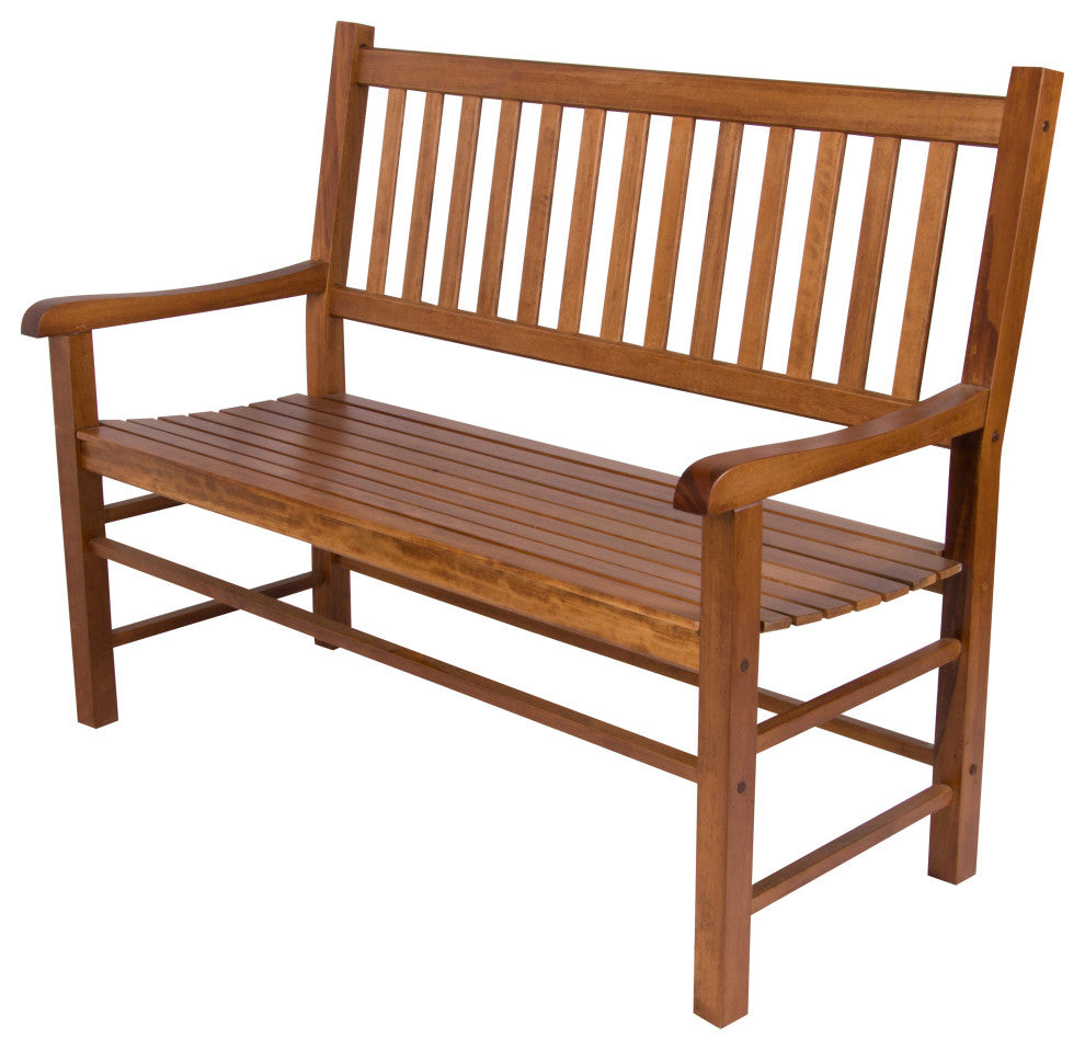 Shine Company Luna Glider Bench, Oak