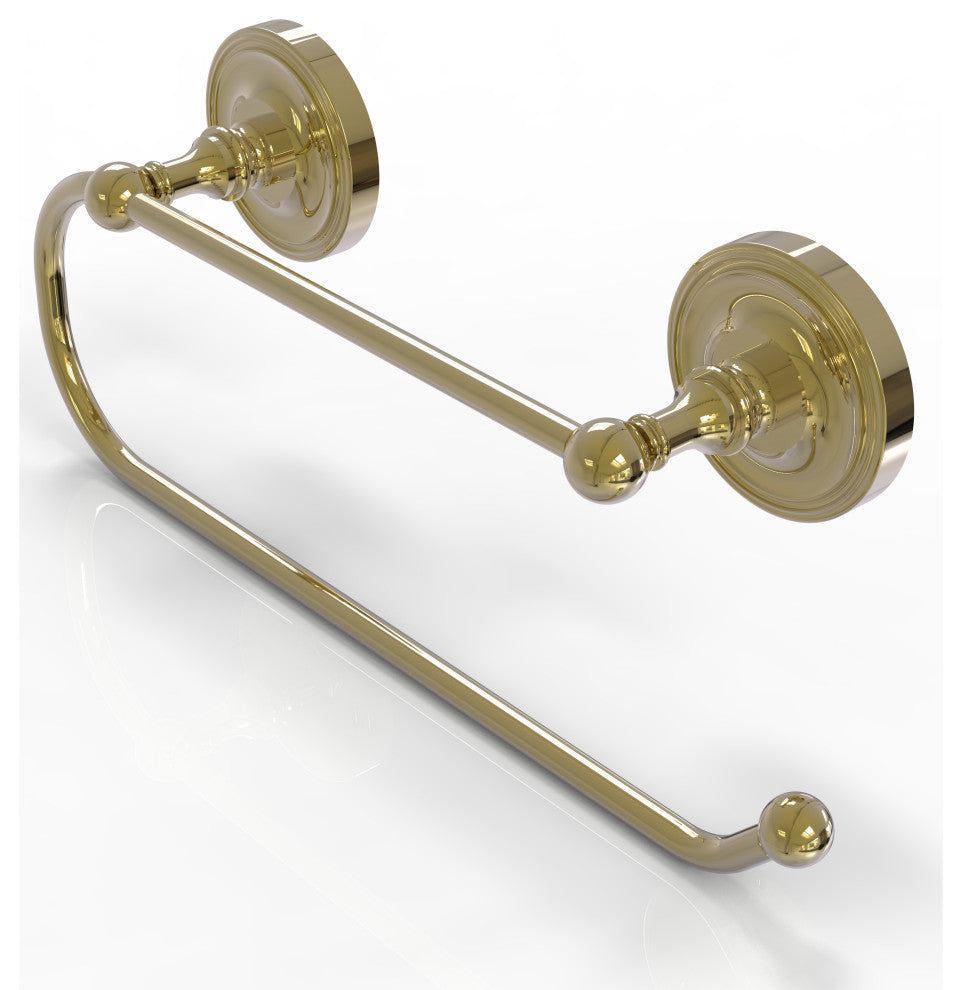 Prestige Regal Wall Mounted Paper Towel Holder, Unlacquered Brass