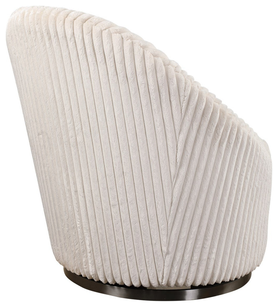 Uttermost Crue White Swivel Chair 23578
