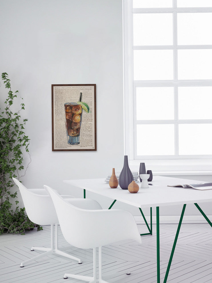 "Rum & Coke II" Framed Painting Print, 12"x18"