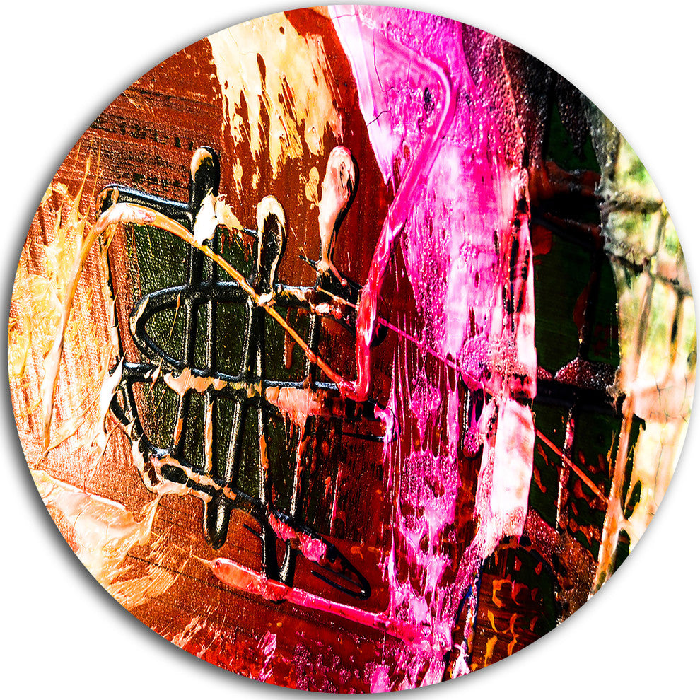 Structure Abstract Art, Abstract Disc Metal Wall Art, 11"