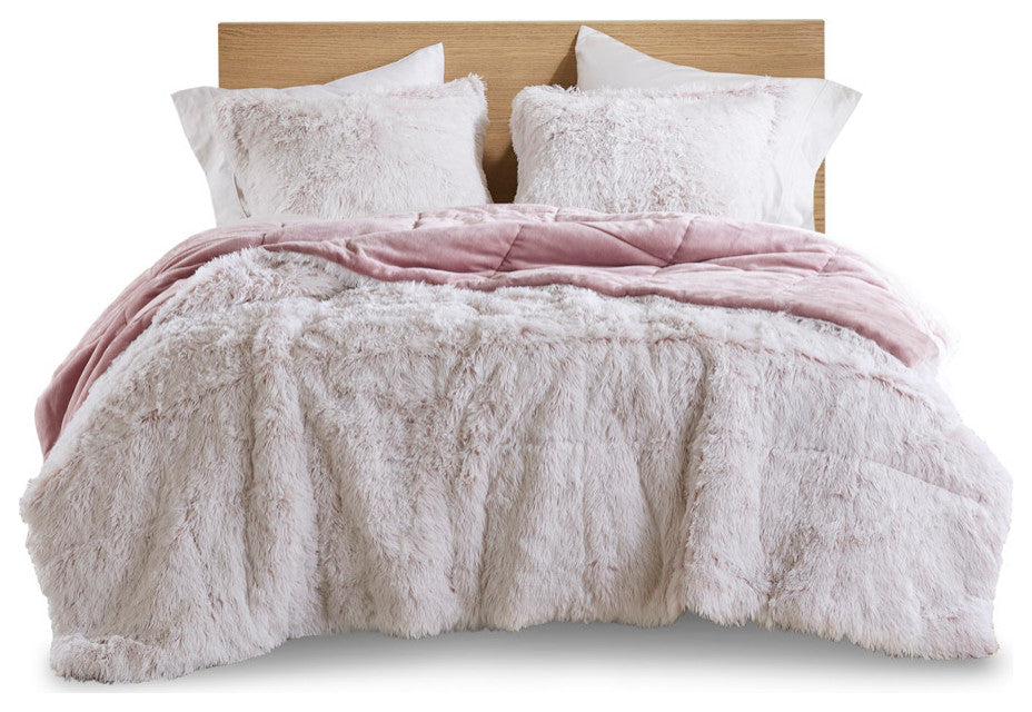 Intelligent Design Malea Shaggy Faux Fur Comforter Mini Set