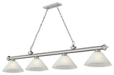 Zlite 2306-4BN-AWL14 4-Light Billiard, White Linen