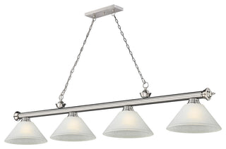 Zlite 2306-4BN-AWL14 4-Light Billiard, White Linen