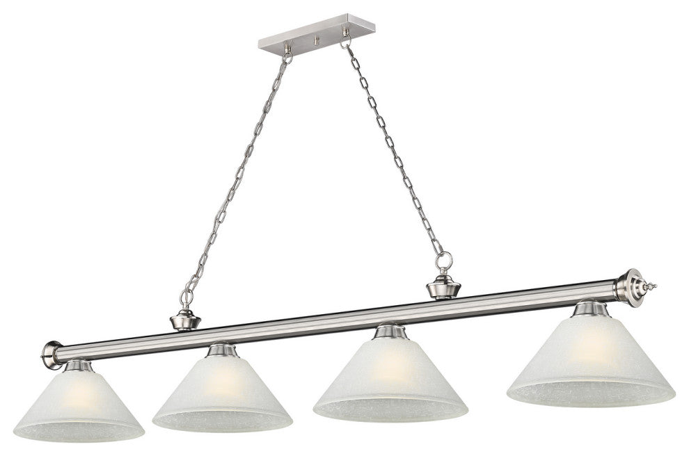 Zlite 2306-4BN-AWL14 4-Light Billiard, White Linen