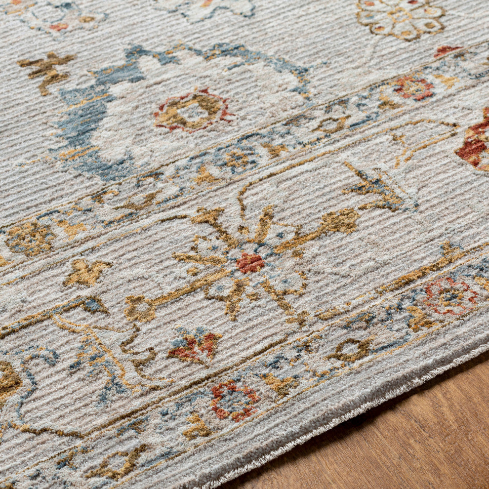 Reina REN-2307 Gray Multi Machine Woven 2'7" x 10' Rug