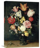 "Tulips, Roses and other Flowers in a Glass" Artwork, 16"x22"