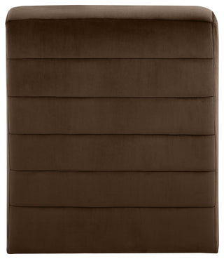 Ivy Upholstered Accent Chair, Brown, Velvet
