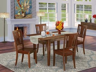 Mldu5-Mah-W 5 Pc Kitchen Dinette Set -Breakfast Nook, 4 Chairs For Dining Room