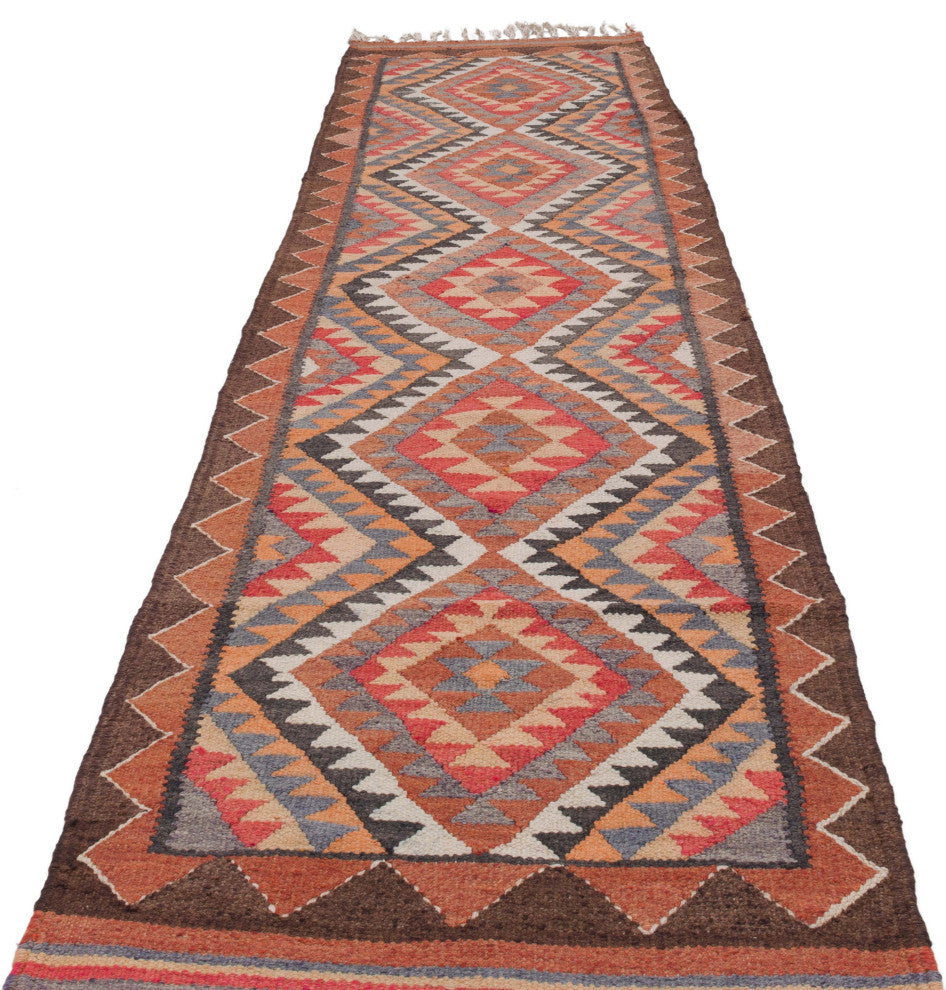 Vintage Turkish Kilim Runner 2' 10" x 10' 8", 34 in. x 128 in.