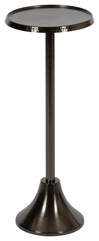 Sanzo Metal Side Table, Pewter 9x9x23