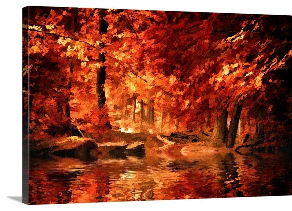 "Fall Wind" Wrapped Canvas Art Print, 24"x16"x1.5"