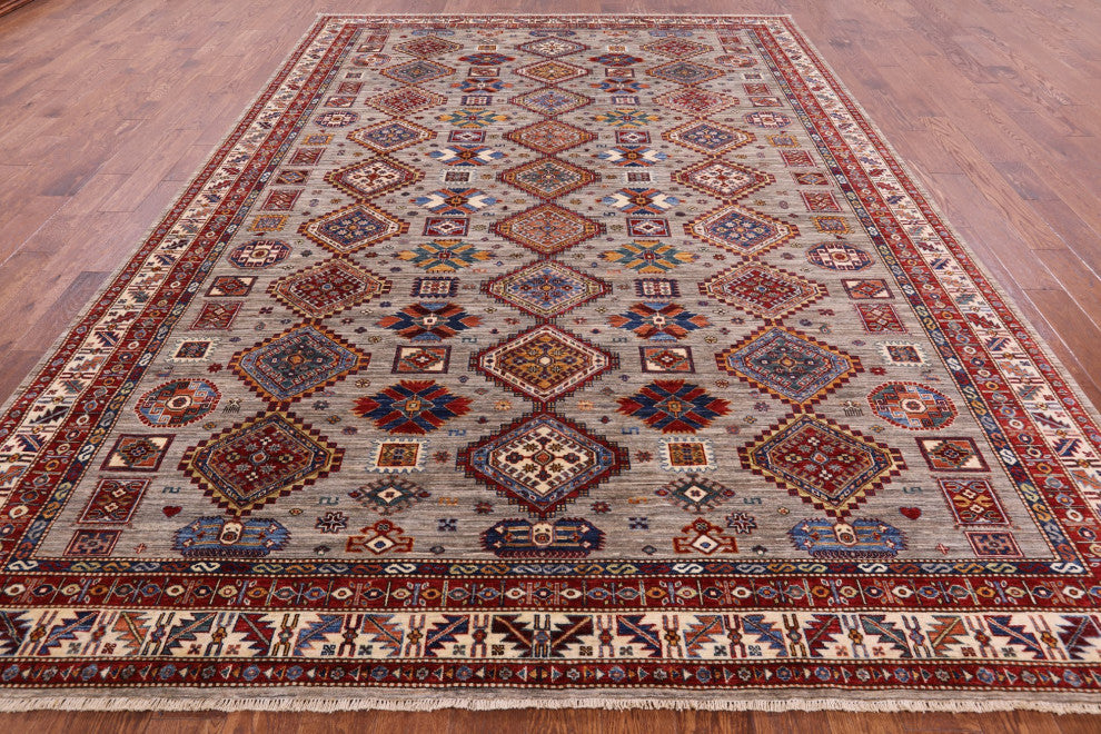 Super Kazak Hand Knotted Wool Rug8' 7" X 12' 0" Q5564
