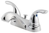 Pfirst Series 2-Handle 4" Centerset Bathroom Faucet, Polished Chrome
