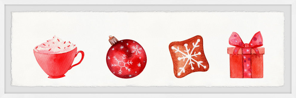 "Christmas Time" Framed Painting Print, 30x10