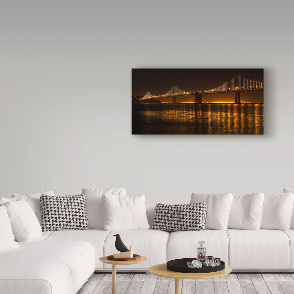 Lance Kuehne 'Bay Bridge' Canvas Art, 24"x12"
