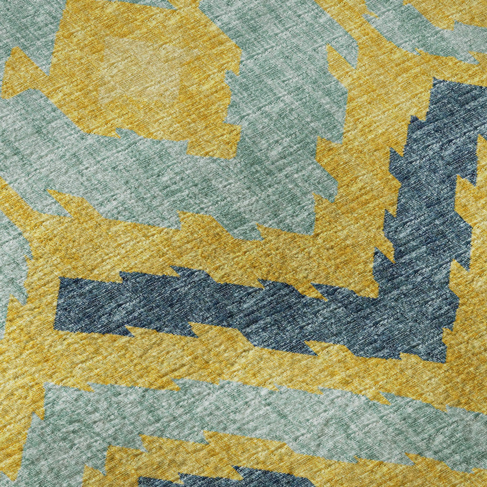 Addison Premium Washable Mayfield AMF108 Yellow 3' x 5' Rug