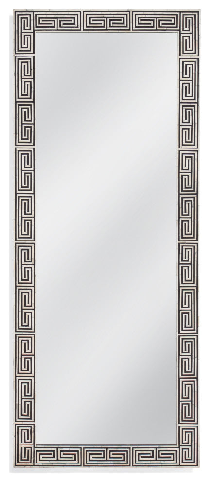 Newton Floor Mirror - Bone/Black
